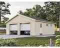 Doppelgarage Palmako Andre 44,7 m² mit Sektionaltor 665 x 739 cm natur