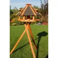 DSH DEKO SHOP HANNUSCH Vogelhaus Luxus Vogelhaus, wahlweise mit Solar/ Ständer V13XXL Stein Ständer u. Solar