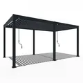 Weide Pergola Classic Pavillon Terrassenüberdachung Aluminium 3 x 5,3 M anthrazit, BxTxH: 530x300x255 cm grau 530 cm x 255 cm x 300 cm
