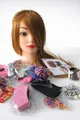 Neverland Schminkkopf Frisierkopf 50% Echthaar Puppenkopf Set