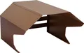 Mähroboter-Garage HWC-L43, Dach Unterstand für Rasenmäher, Metall 40x59x69cm braun