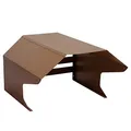 Mähroboter-Garage HWC-L43, Dach Unterstand für Rasenmäher, Metall 40x59x69cm - braun