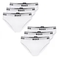 BOSS Herren Power Slips Briefs Unterhosen Cotton Stretch 6er Pack, Farbe:Weiß, Wäschegröße:M, Artikel:-100 White
