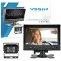 VSG24 7" Rückfahrsystem CAMPER für Wohnmobile inkl. Monitor, Kabel und 1 x Rückfahrkamera (Nachtsicht 12V-24V Wasserdicht Einfache Montage für Wohnwagen LKW)
