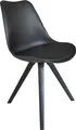 byLIVING Esszimmerstuhl Kira 2er-Set, Metall schwarz, Kunstleder schwarz