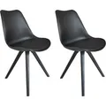 BYLIVING Stuhl Kira 2er Set (schwarz / schwarz)