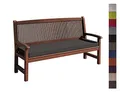 sunnypillow Bankauflage Outdoor - Stuhlkissen mit abnehmbarem Bezug - Sitzkissen für Bank - Bankpolster Polsterauflage Auflage für Gartenbank - 150 x 40 x 5cm - Bankkissen für Gartenmöbel Anthrazit