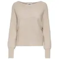 ONLY Strickpullover (1-tlg) ONLADALINE L/S SHORT PULLO KNT NOOS beige L (40)