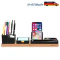 Aothia Schreibtischorganizer Holz Tischorganizer Verstellbarer Stifthalter