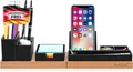 Schreibtisch Organizer Holz verstellbar für Büro Arbeit Zubehör Stauraum Grau Sc