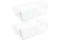 Wellgro Regaleinsatz 2er Set Schrankkörbe aus Metall weiß (2 St)