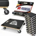 Mega Deal 10x Profi Transportroller HERCULES | BxT 50x50 cm | Traglast 150 kg | 4 Gummirollen & Griff | Siebdruckplatte | 2 Stück | Rollbrett für...
