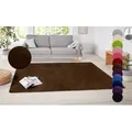 HANSE Home Teppich Shashi, rechteckig, Höhe: 8,5 mm, Kurzflor, Unifarben, Läufer, weich, Esszimmer, Kinderzimmer, Flur braun 160 cm x 240 cm x 8,5 mm