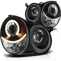 Scheinwerfer Angel Eyes passend für VW Polo 9N Bj. 01-05 Schwarz