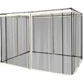 Outsunny Gazebo Moskitonetz Polyester Nylon-Mesh Schwarz 302L x 207H cm