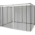 Outsunny Moskitonetz,, Schwarz, Kunststoff, 1x207x302 cm, Sonnen- & Sichtschutz, Pavillons & Pergolas
