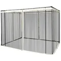 Outsunny Moskitonetz für 3x3 Pavillon 4 Seitenteile Fliegennetz mit Haken - Schwarz