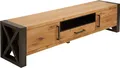 Massives TV-Board THOR 200cm Wild Eiche geölt Lowboard im Industrial Design Sideboard Wohnzimmerschrank