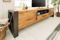 riess-ambiente TV-Board THOR 200cm natur / anthrazit (Einzelartikel, 1 St), Massivholz · Eiche · Metall · Schrank · Industrial · Wohnzimmer