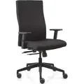 Trendoffice to-strike, Gepolsterter Sitz, Gepolsterte Rückenlehne, Schwarz, Schwarz, Stoff, Stoff - Schwarz
