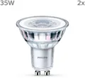 Philips Hue LED-Leuchtmittel LED classic Lampe 35W GU10 warmweiß 255lm 2er Pack, GU10