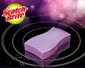 Scotch-Brite™ Glaskeramik-Reinigungsschwamm - chemikalienfrei - kratz- und spülmaschinenfest - L 80 x B 80 mm - Schaumstoff - lila - 3 Stück 669378