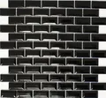 Mosani Mosaikfliesen Mini Metro Mosaik Schwarz Facette Mosaikfliese Keramik Küche