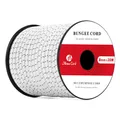 Abma Cord Gummiseil Expanderseil 8mm 20M Gummischnur UV Beständig Planenseil 100% Dehnung Spannseil für Plane, Anhängerplane, Sonnensegel, Zelte, Banner - Weiss & Schwarz