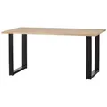 Esstisch Tablo aus Eiche, modernes U-Gestell aus Metall, natur, 180 cm, für 4–6 Personen