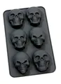 Geda Labels GmbH Backform Totenkopf, (1-tlg), Schwarz, 27 x 18 x 5,2 cm, spülmaschinengeeignet, mikrowellengeeignet