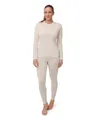 DANISH ENDURANCE Merino Thermounterwäsche Damen, Premium Skiunterwäsche Damen, Funktionsunterwäsche Set, Gebrochenes Weiß, S