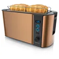 Edelstahl Toaster Langschlitz 4 Scheiben  Defrost Funktion  wärmeisolierende...