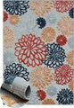 MY-RUG Outdoor-Teppich "Bramble" 150x80 cm, bunt, mit floralem Hoch-Tief-Design, für draußen, sommerlich bunt