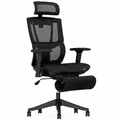 C7B-Air-Pro ergonomischer Bürostuhl mit Fußstütze, schwarz - A