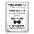 Bitte sei mein Trauzeuge Metallschild in 15x20 cm Hochzeitseinladung Lustige Männer-Ehe-Anfrage Heirats-Botschafter JGA