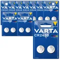 10x Varta Knopfzellen Lithium Batterien DL CR 2430 CR2430 3V Blister 2er Blister