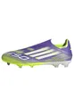 adidas Unisex F50 League Laceless Firm Ground Football Boots, Purple Rush/Cloud White/Lucid Lemon, 47 1/3 EU