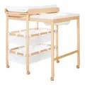roba Bade-Wickel-Kombi 'Baby Pool', ausziehbar Tisch mit Badewanne, Holz natur