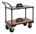 PROREGAL® Tischwagen Transportwagen Handwagen Materialwagen Plattformwagen Pro, Handwagen Materialwagen Plattformwagen mit Vollgummibereifung