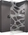 Bernstein Walk-in-Dusche EX101, 10mm ESG-Sicherheitsglas Nano-Beschichtung - Echtglas / Profilfarbe: Chrom, Milchglas mit Muster / Breite wählbar / Duschabtrennung / 200cm Höhe