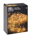 Spetebo Cluster Micro Lichterkette 480 LED warmweiß - 480 cm - Büschel Leuchtdraht Drahtlichterkette mit Netzteil für Innen und Außen