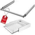 SOTECH VarioSlide Pat. Schubladenschienen Komplettset Schwerlastauszug KV2-100-H53-650 EH 650 mm bis 100 kg Einhandverriegelung Alu eloxiert für Schubladen ohne Front bis 1200 mm Breite, Caravan,