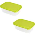2er Set Kühlschrankdose 1,9 l SUNSHINE, Farbe:Limettengrün - Grün