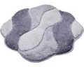 WC-Vorlage Badteppich Grund Carmen 60 x 60 cm grau schwarz