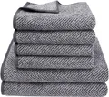 Dyckhoff Handtuch Set Golden Shades Herringbone, Walkfrottier (Set, 6-St), 4 Handtücher (50x100cm), 2 Duschtücher (70x140cm)