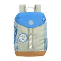 LÄSSIG Kinder Wanderrucksack Kinderrucksack mit Brustgurt gepolsterte Schultergurte wasserabweisend, 14 Liter/Big Outdoor Backpack Sunny Explorer Green/Blue