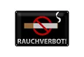 Roomando Metallschild Blechschild Hinweis 30x20cm Rauchverbot