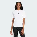 adidas Damen Essentials 3-Stripes Cotton Shirt, White/Black, L
