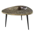 ANTONIO Dreieckiger Couchtisch in Schwarz, Metalloptik 75 cm
