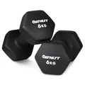 Athlyt Unisex's Neoprene Dip Dumbbell, Black, 2 x 6 kg | Dumbell set